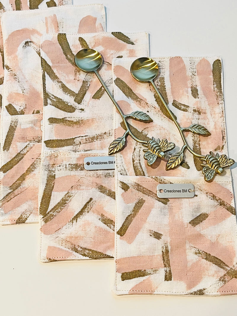 Pink & Gold Cutlery Pouch