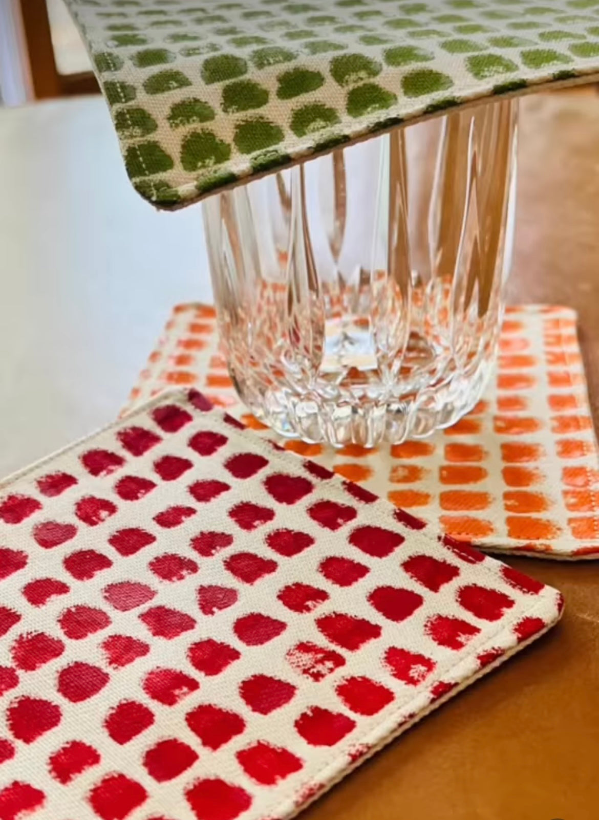 Hand Painted Canvas Coasters