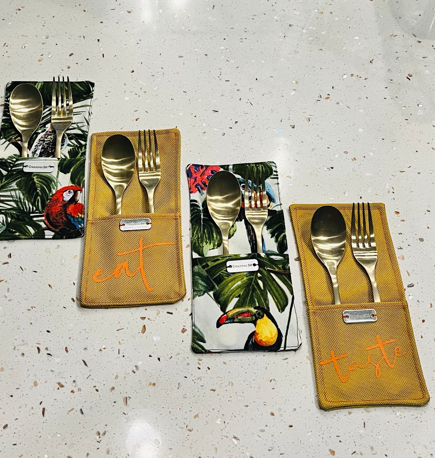Parrots mix Cutlery Pouches