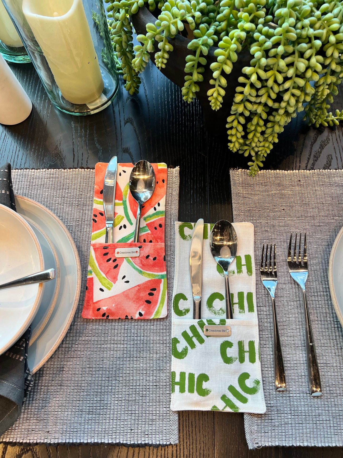 Hand Painted Chic in Green Color