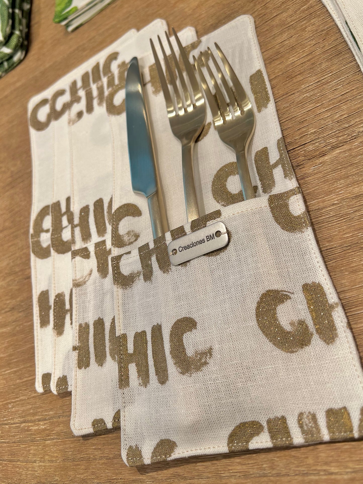 Hand Painted Chic in Gold color