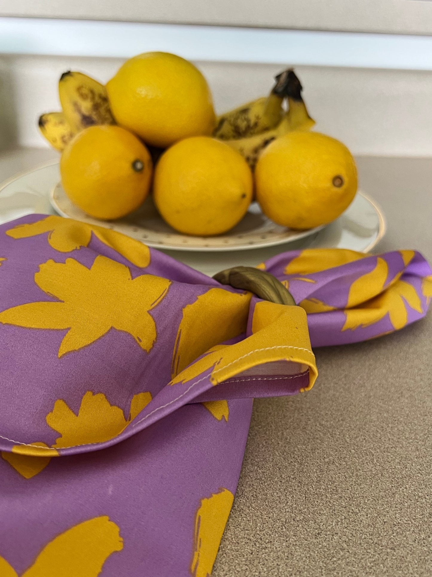 Violet and Yellow Napkins