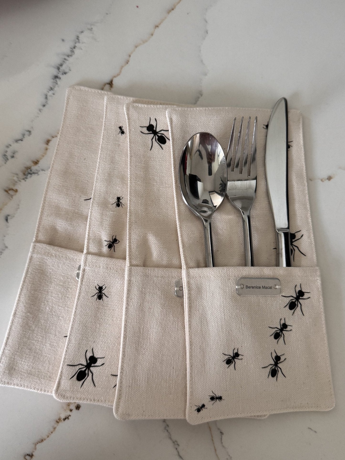 Hormiguitas Cutlery Pouches — Berenice Macal Home