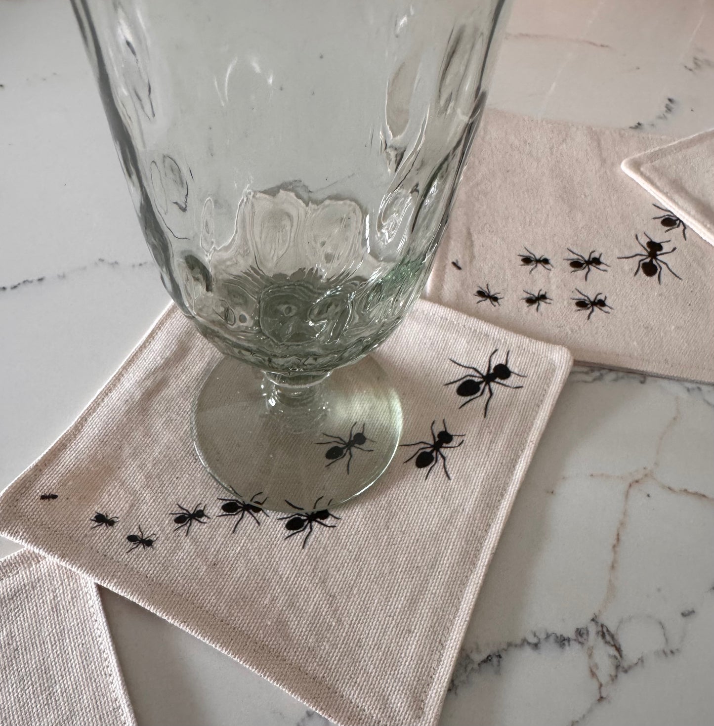 Hormiguitas Coasters — Canvas & Black