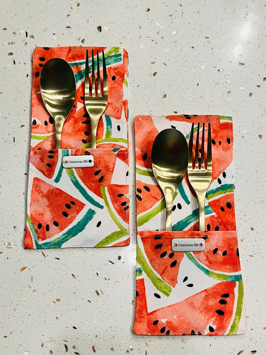 Watermelon Cutlery Pouches
