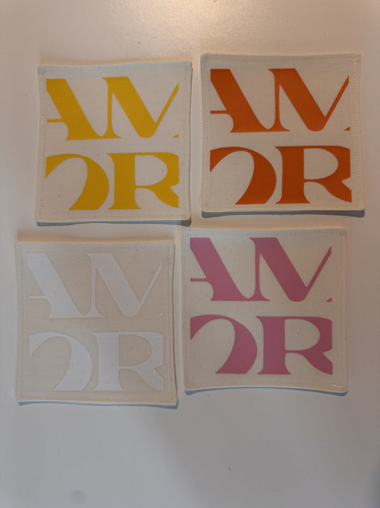 Mucho Amor Coasters — Cream — Berenice Macal Home