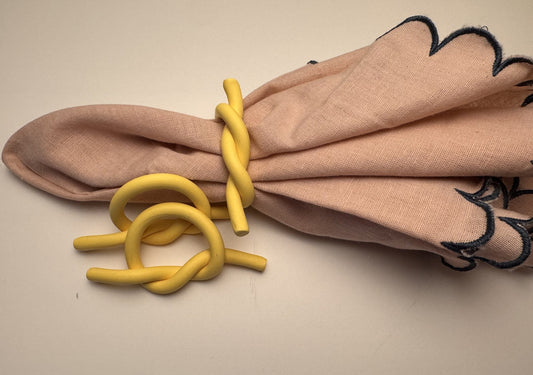 Nuditos Napkin Rings — Butter — Berenice Macal Home